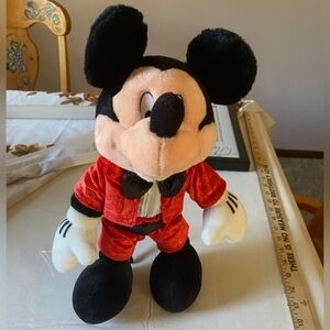 Disney Mickey Mouse Red and Black Stuffed Animal
